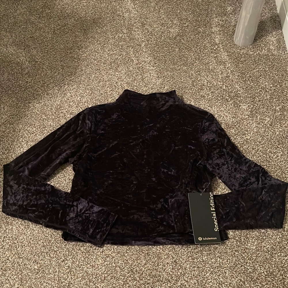All aligned mock neck long sleeve cropped
